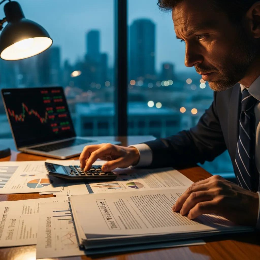 Investor analyzing financial risks associated with third trust deeds