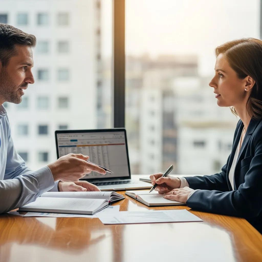 Investor meeting with advisor to discuss financing options for build-to-rent projects