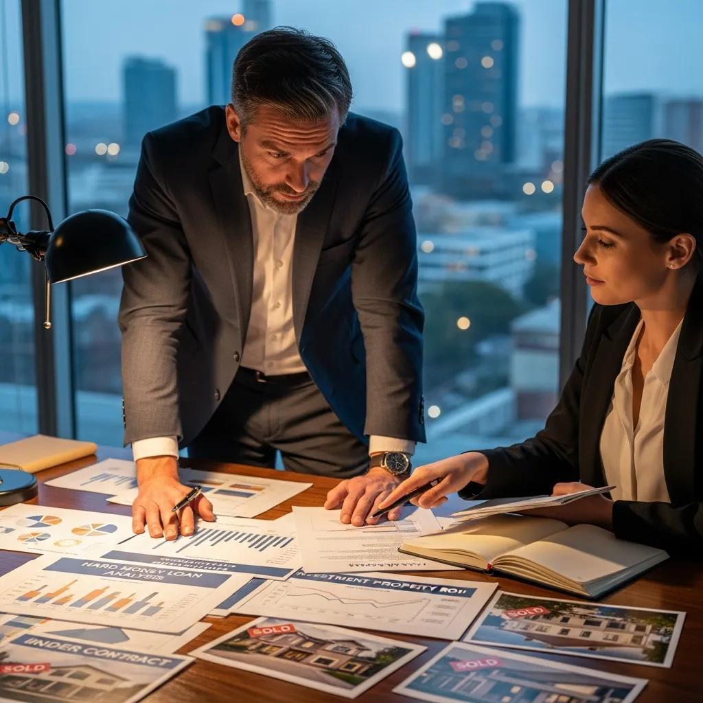 Advisor explaining hard money loan options to an investor