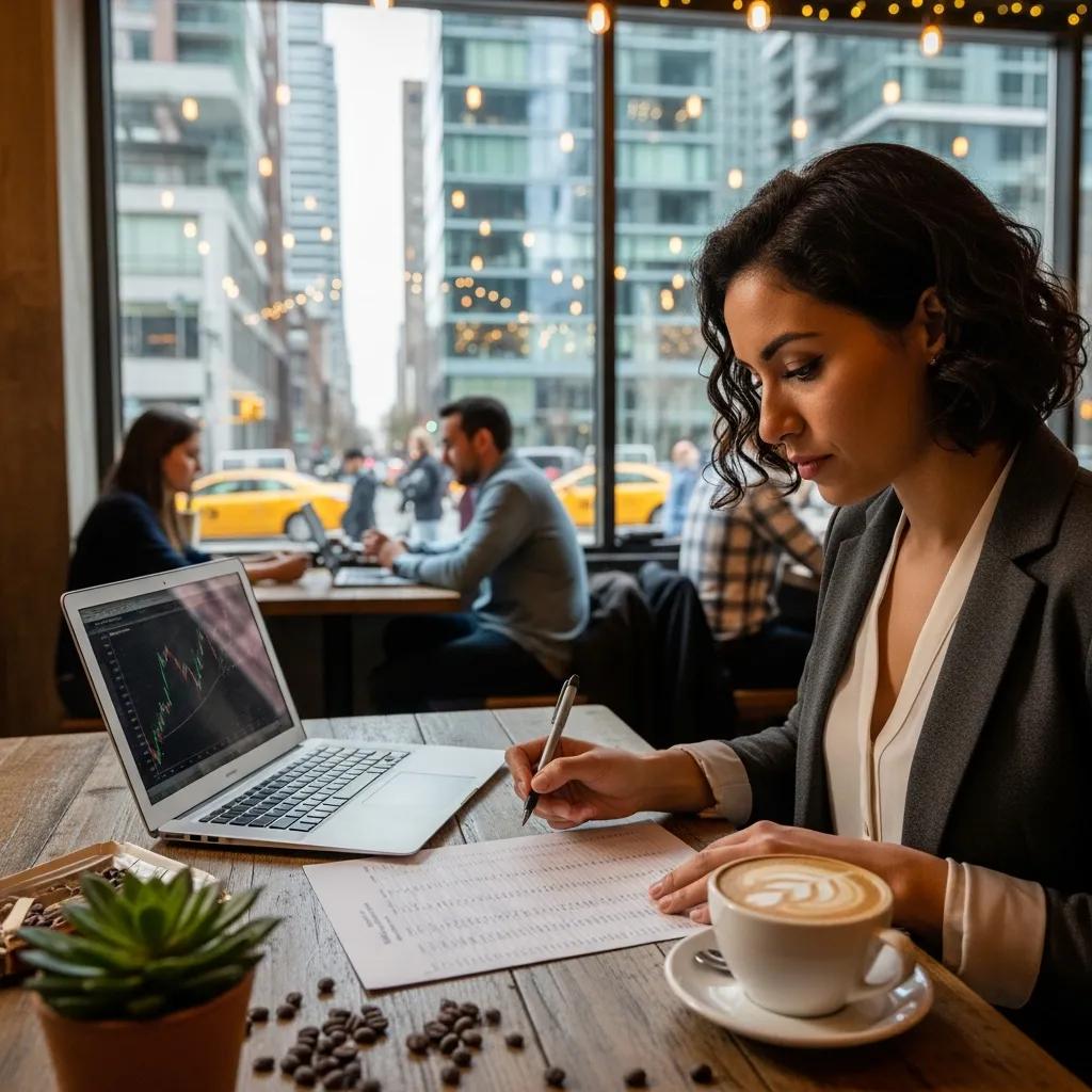 Investor studying loan documents and property photos while evaluating hard money financing