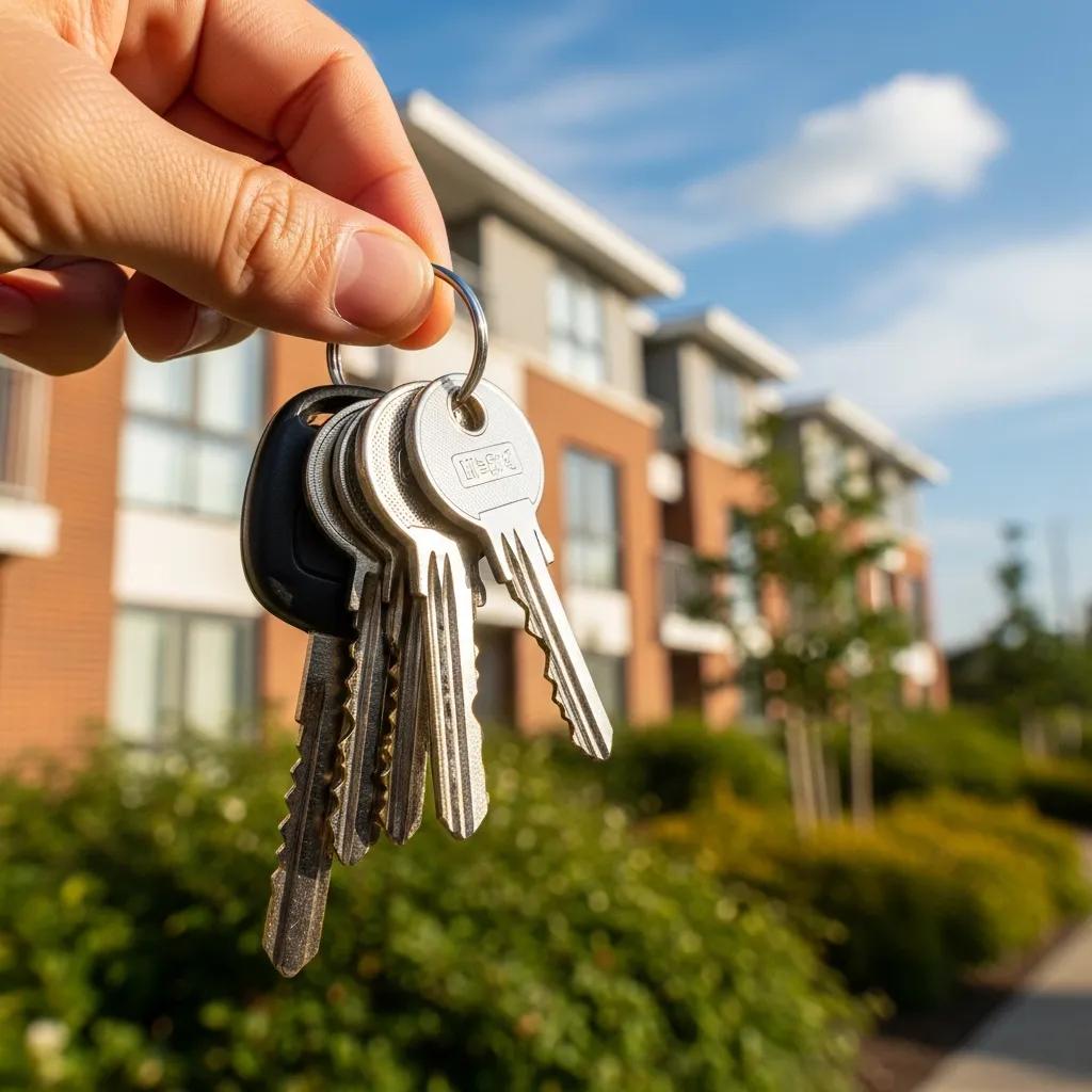 Keys symbolizing the purchase of a multi-family building with hard money financing