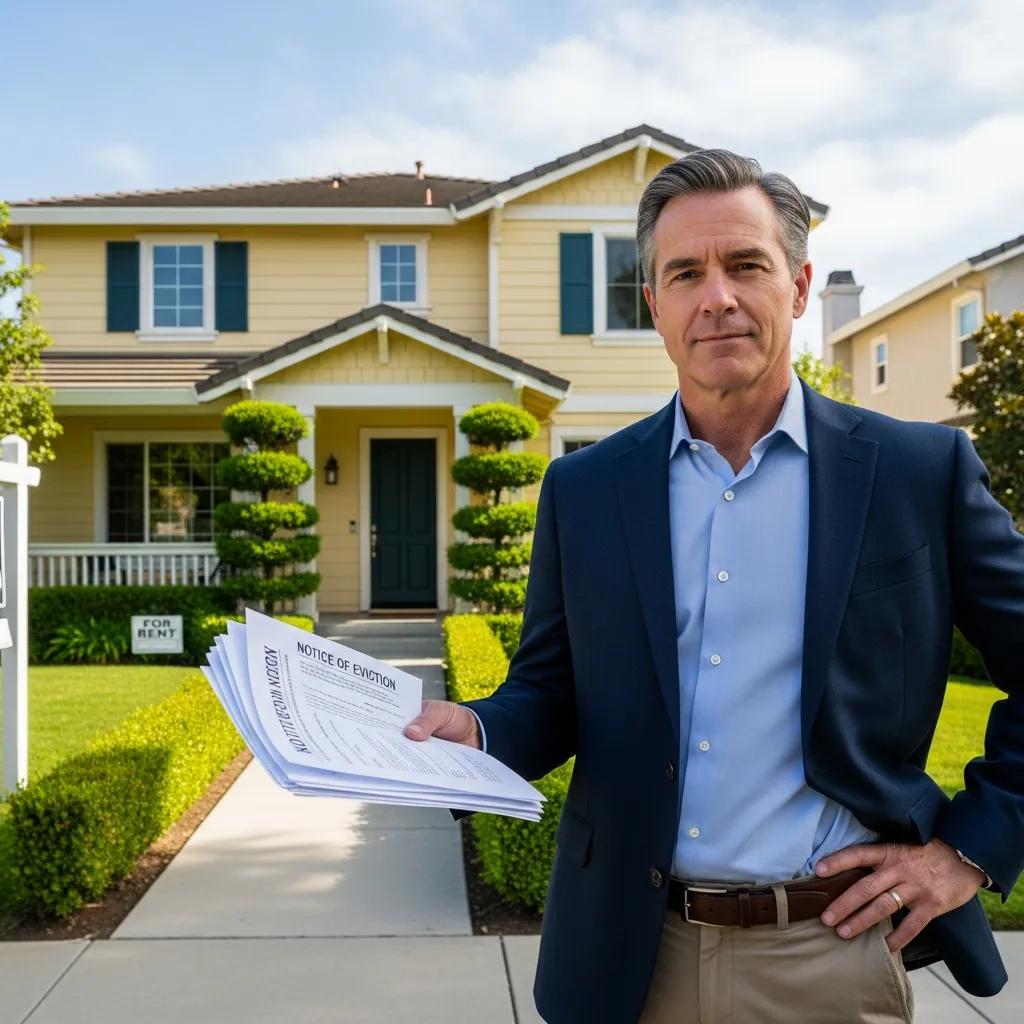 Eviction notice on a rental property's door