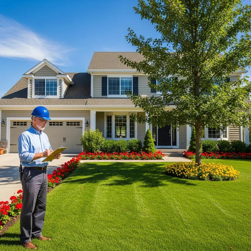 Property owner inspecting a rental home to compare insurance needs