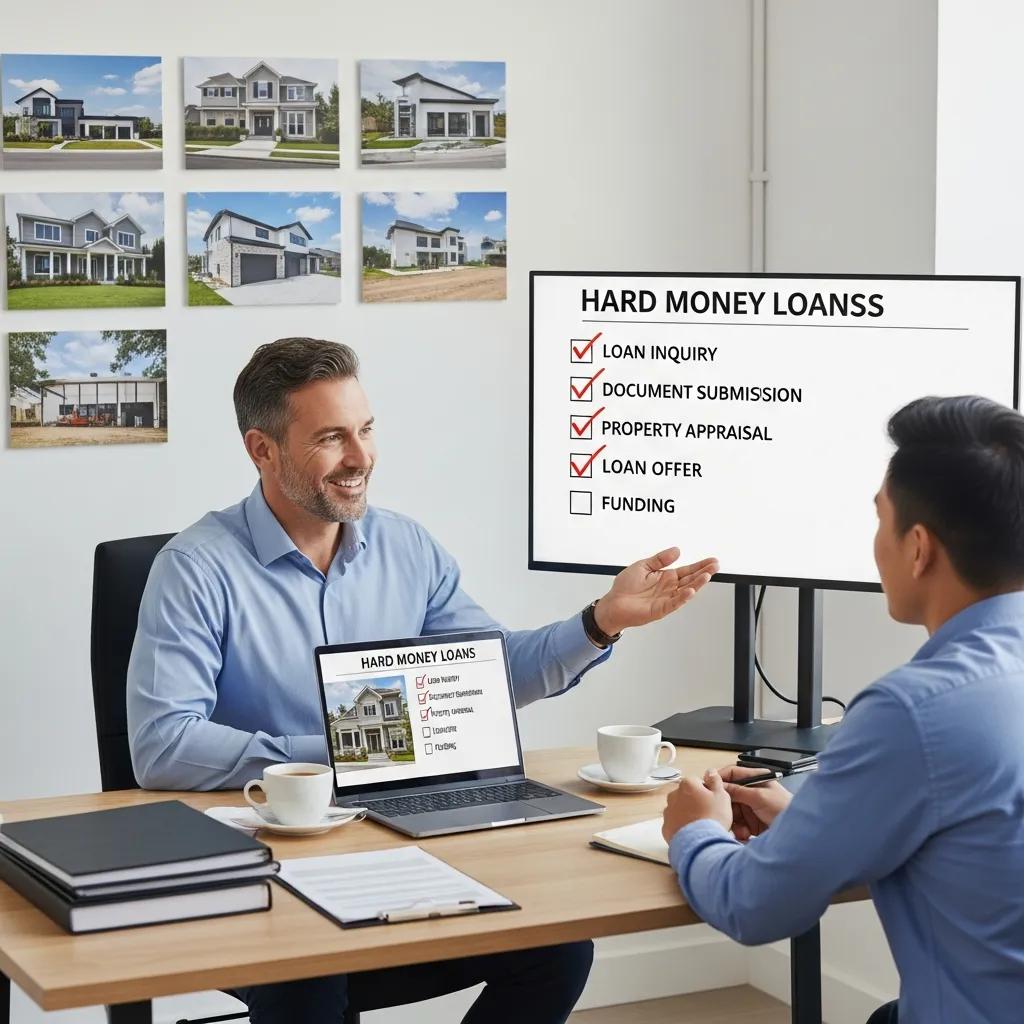 Loan officer reviewing an application with a foreign national investor during the approval process