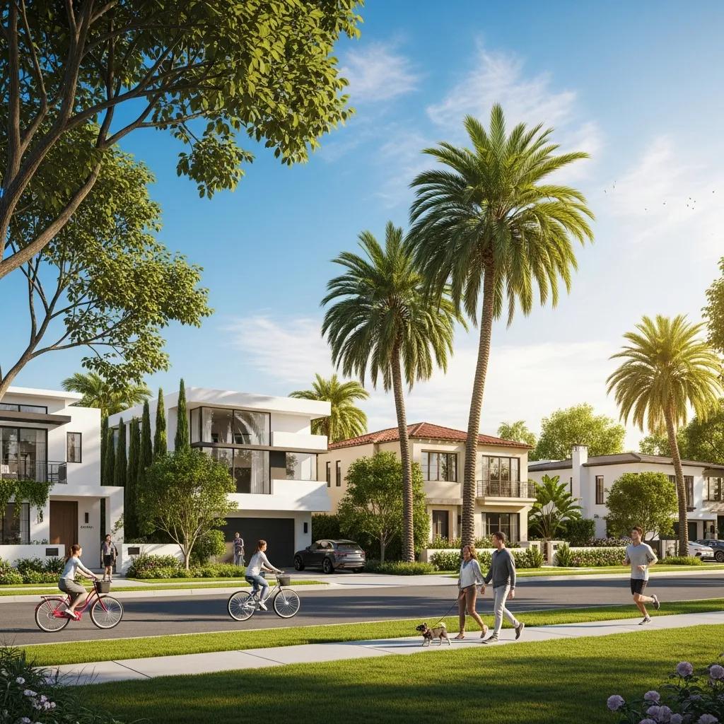 Well‑kept Orange County street with single‑family homes and nearby amenities