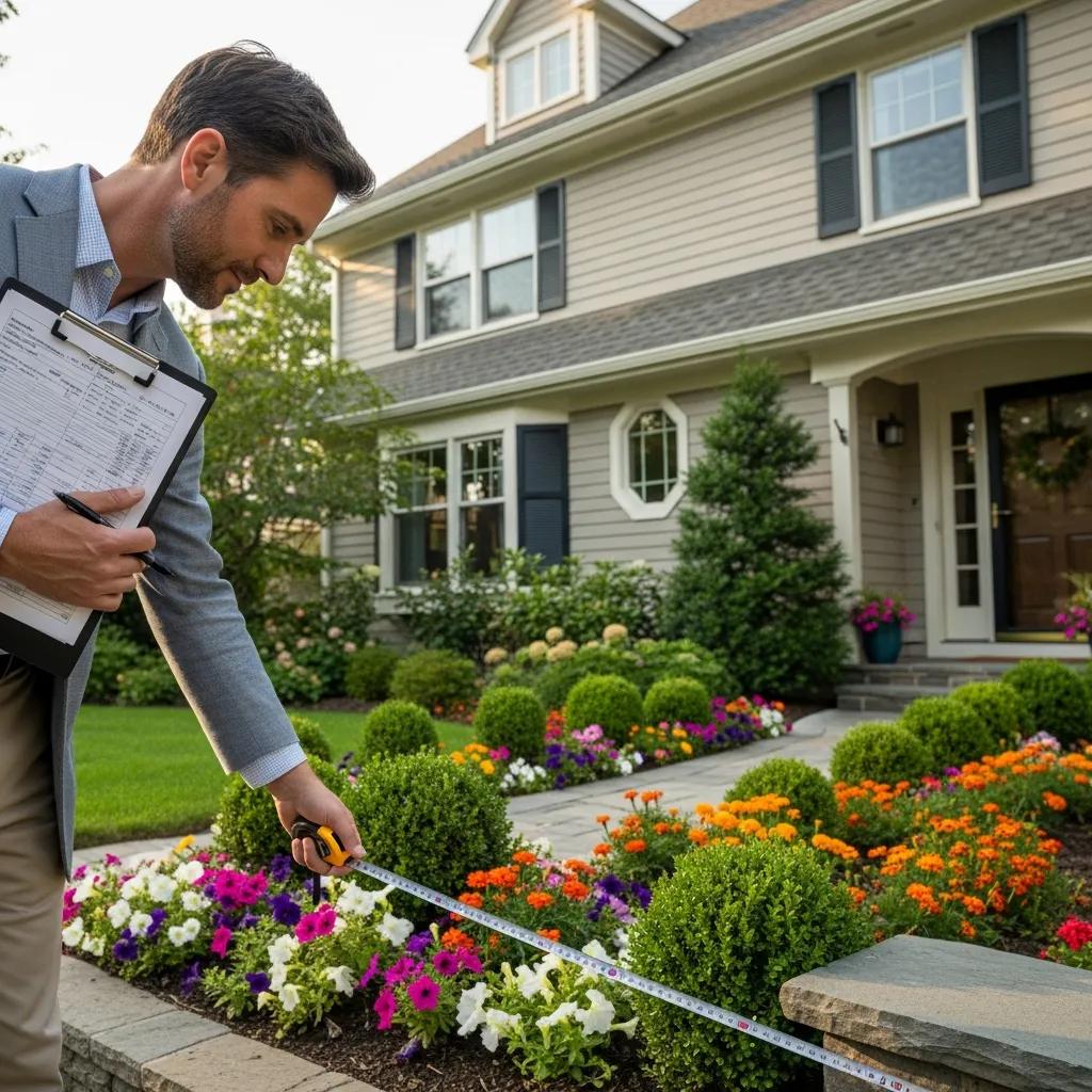 Appraiser inspecting a residential property to determine accurate value