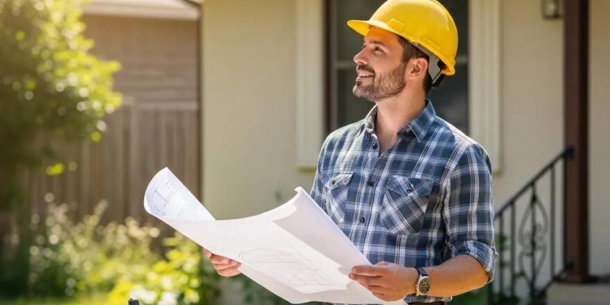 Real estate investor analyzing a distressed property for fix and flip opportunities