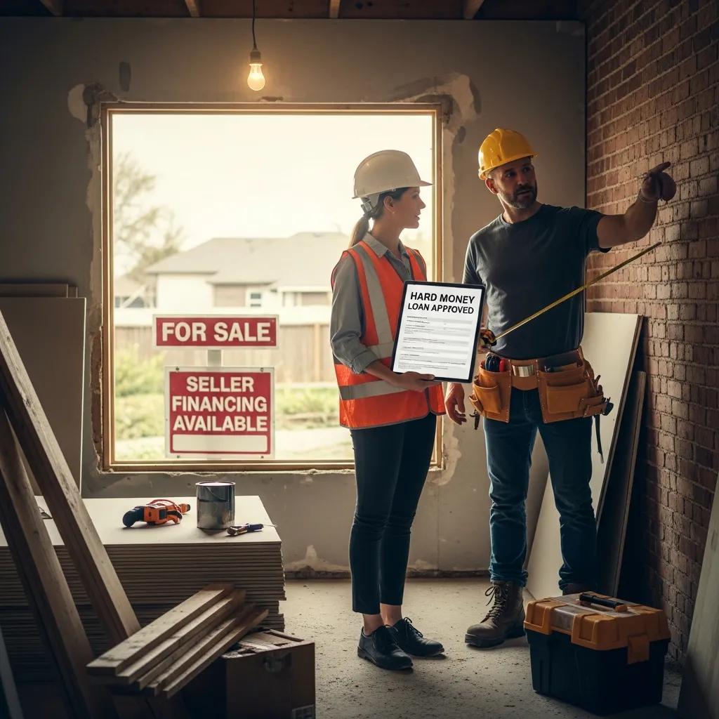 Investor and contractor inspecting a property ahead of renovation financing