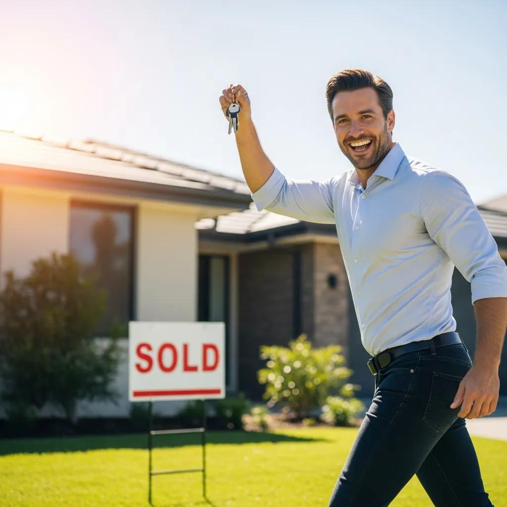 Investor celebrating after closing a hard-money loan