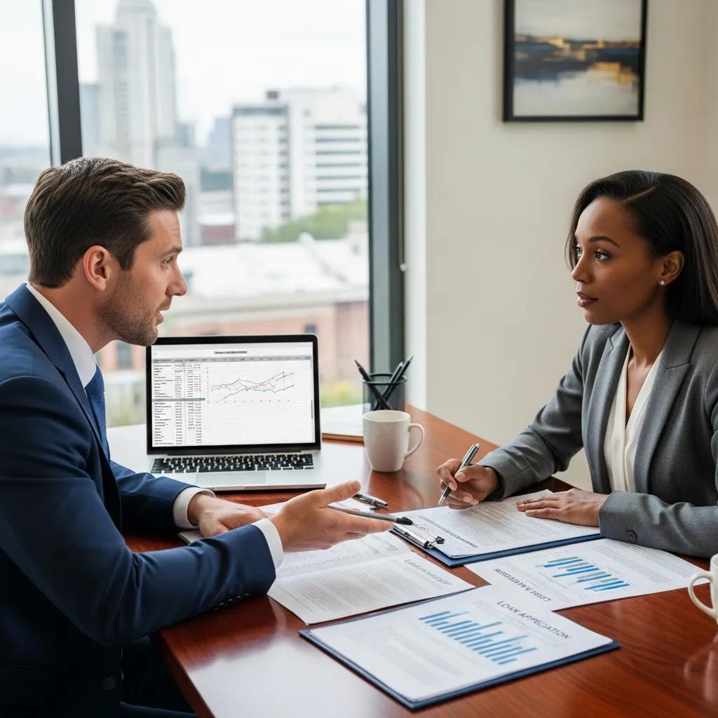 Investor and lender discussing hard money options for a mixed‑use property acquisition