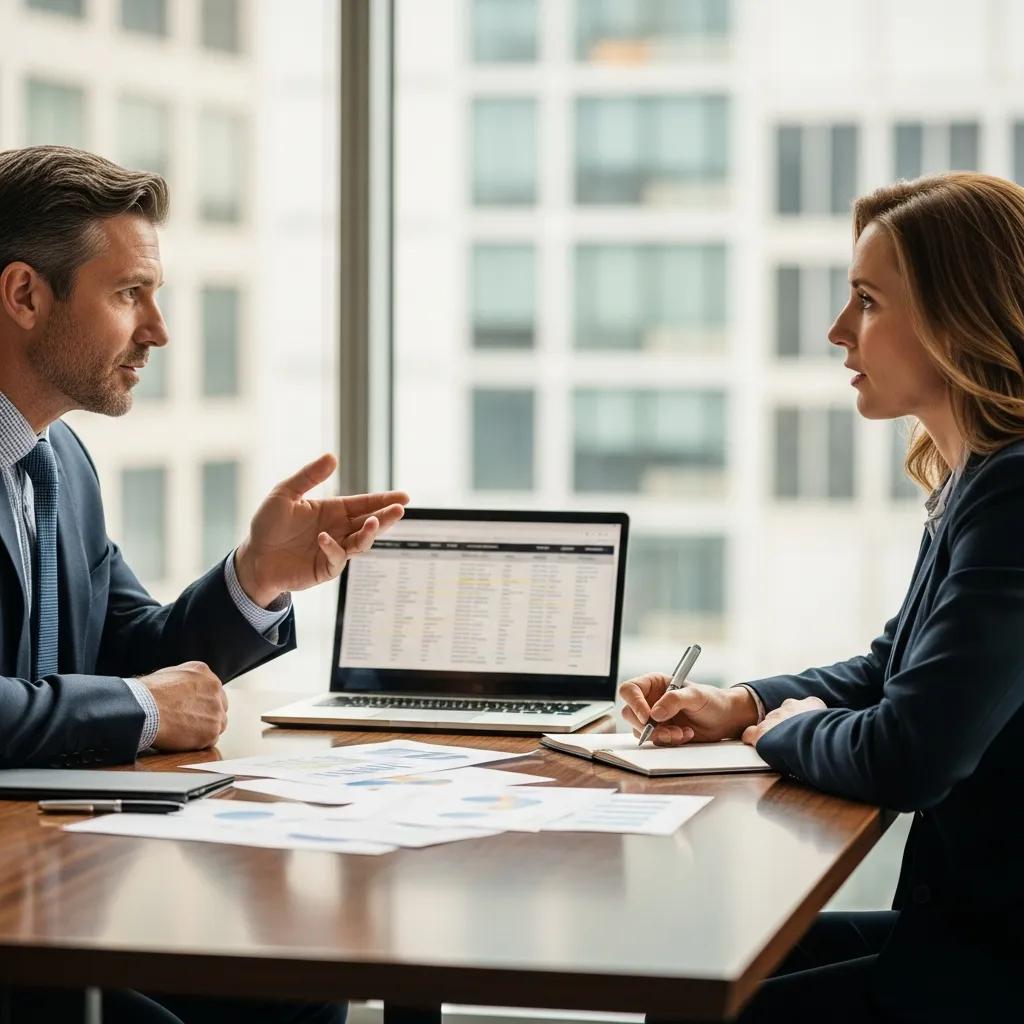 Investor discussing short-term real estate financing