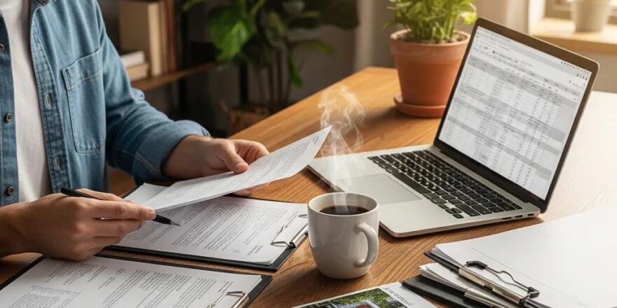 real-estate-investor-in-a-cozy-home-office-reviewing-documents-related-to-hard-money-loans-82792e0f-914d-4ada-9536-d923a827c63d.webp Real estate investor in a cozy home office reviewing documents related to hard money loans