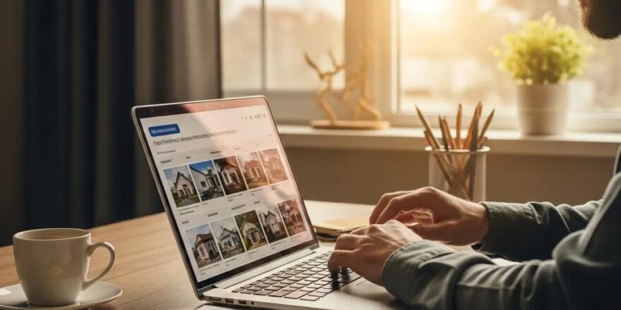 real-estate-investor-in-a-cozy-home-office-reviewing-property-listings-with-a-laptop-and-coffee-b98202e1-b35f-46db-ae4c-40d5d13ff70b.webp Real estate investor in a cozy home office reviewing property listings with a laptop and coffee