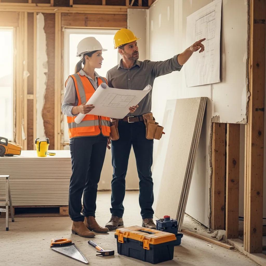 Investor inspecting a property renovation for a fix-and-flip project