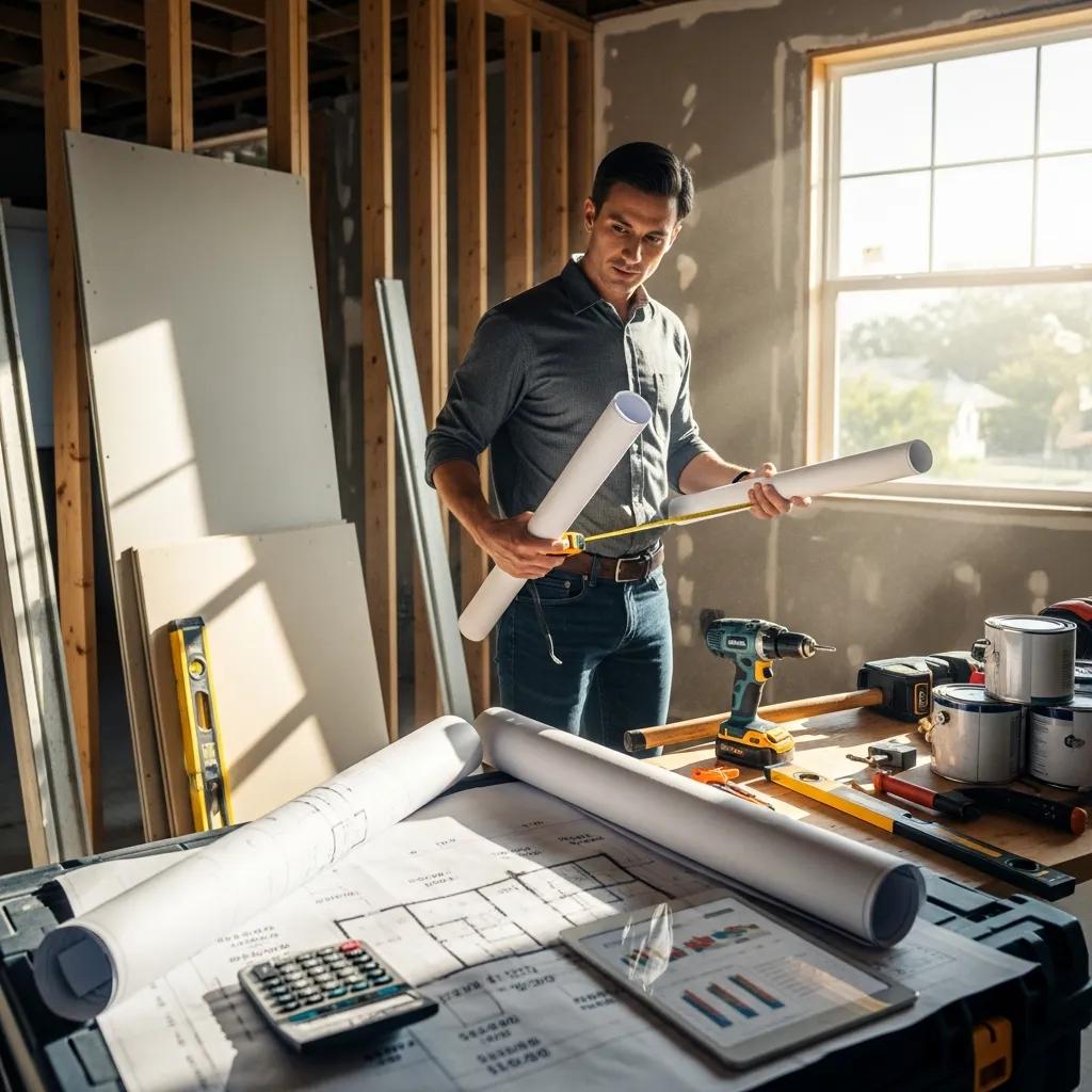 Investor inspecting a property to raise value and improve LTV