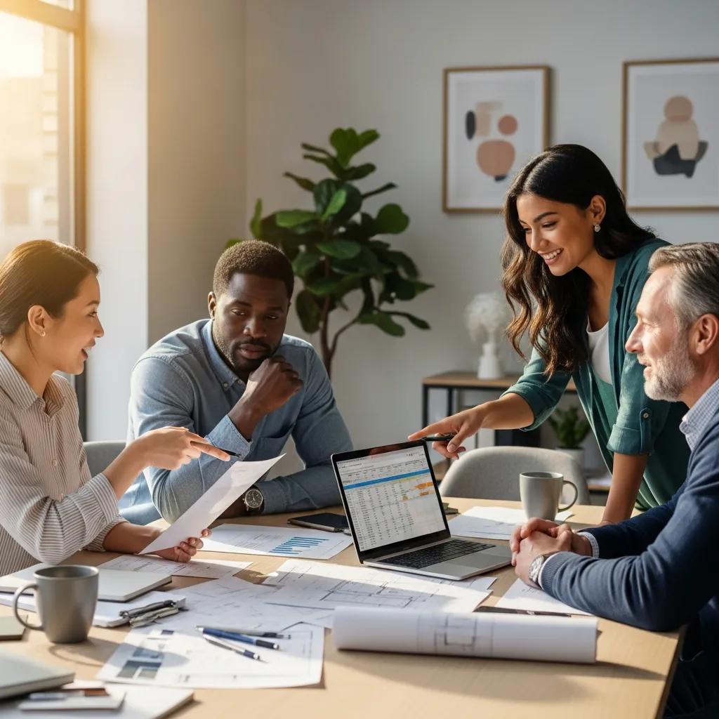 Real estate investors collaborating on hard money loans for multi-family properties in California