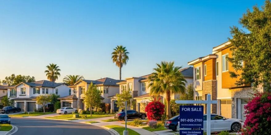 Southern California neighborhood with modern homes and palm trees representing emerging real estate opportunities