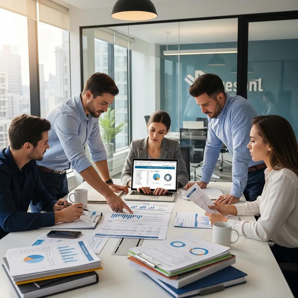 Fidelity Funding team reviewing loan applications in-office