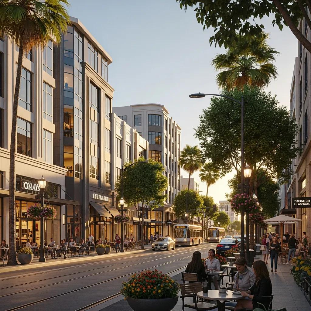 Downtown Glendale street scene with shops, cafes, and foot traffic highlighting investment potential