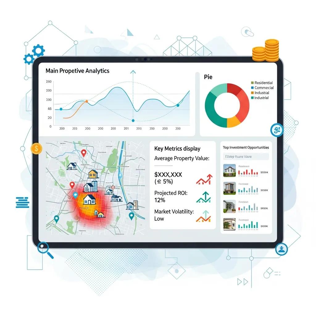 Illustration of predictive analytics informing real estate investment decisions